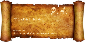 Prikkel Alex névjegykártya