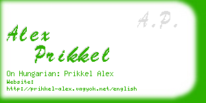 alex prikkel business card